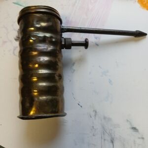 Vintage Brass Eagle Pump Oil Can Straight Spout